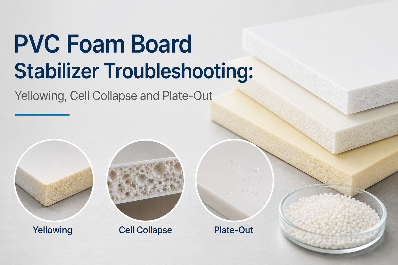 PVC Foam Board Stabilizer Troubleshooting: Yellowing, Cell Collapse and Plate-Out