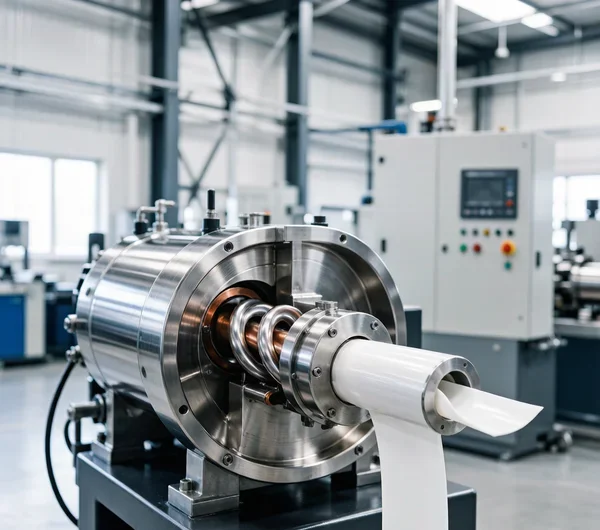 Twin-screw extruder processing a flame retardant PVC compound